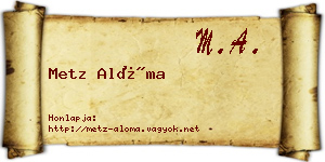 Metz Alóma névjegykártya